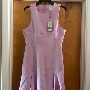 Cinq a Sept Pink Halter A-Line Midi Dress